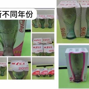 全新不同年份可口可樂玻璃杯New coca cola glass cup