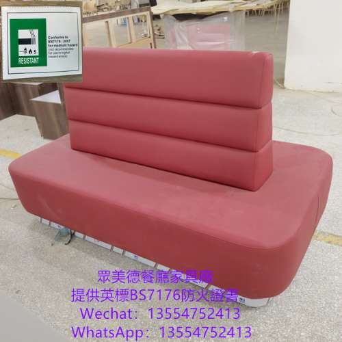 餐廳訂製卡位梳化，單面卡座沙發，長條坐凳，可掀開儲物卡位梳化
