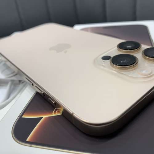 99%New iPhone 16 Pro Max 512GB 沙漠金色 Apple Care至2025-10-26 電池效能100% 香...