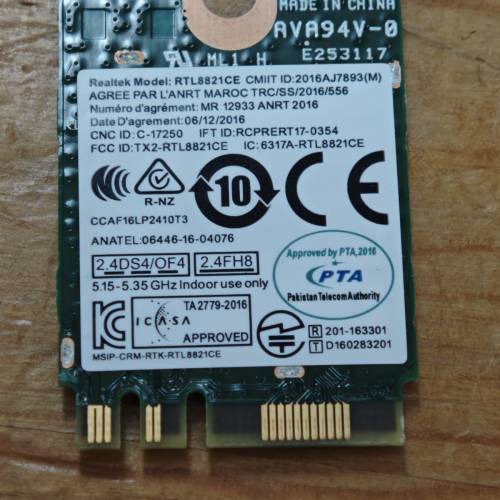 Realtek 8821CE Wifi 卡