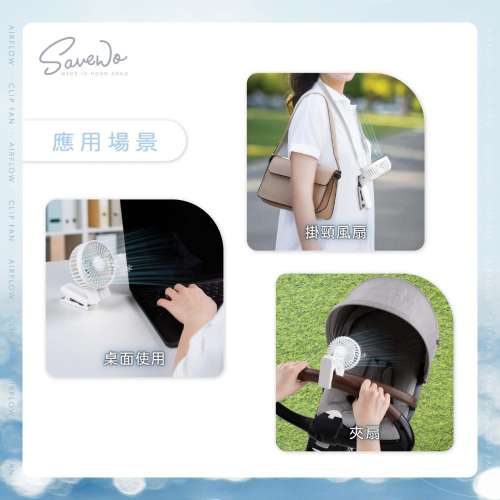 8/6截🌸🟡SAVEWO AirFlow ClipFan AF-MF01多功能夾扇🟡 | 預訂約6月尾至7月初