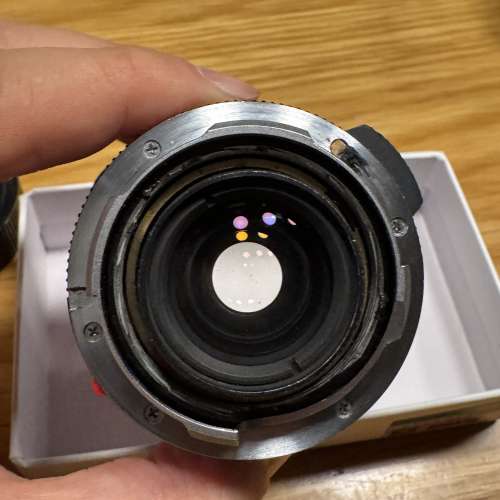 Leica Elmarit-M 28mm f2.8 v3 lens w/ cap, hood (no cover) & B+W UV/IR cut filter