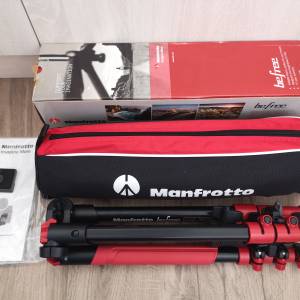 Manfrotto BeFree Aluminium Travel Tripod with Ball Head, Red (鋁合金旅行三腳架...
