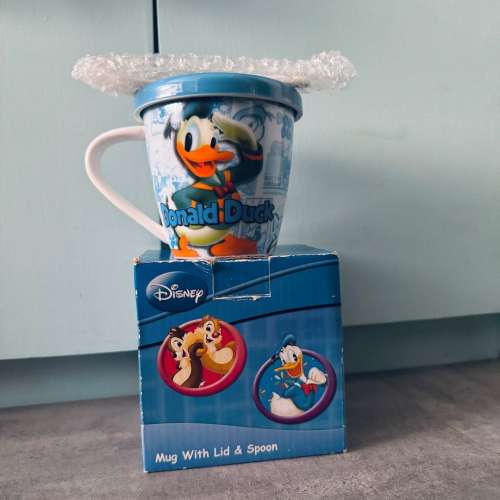 迪士尼唐老鴨水杯 Disney Donald Duck Mug With Lid & Spoon