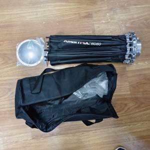 少用新淨 Ambitful BD80/80cm 可用作雷達罩的 柔光箱 快拆 帶網柵格
