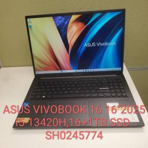 ASUS Vivobook 16 16吋 (2025) (i5-13420H, 16GB+1TB SSD)保養至2027年4月6日 SH02...