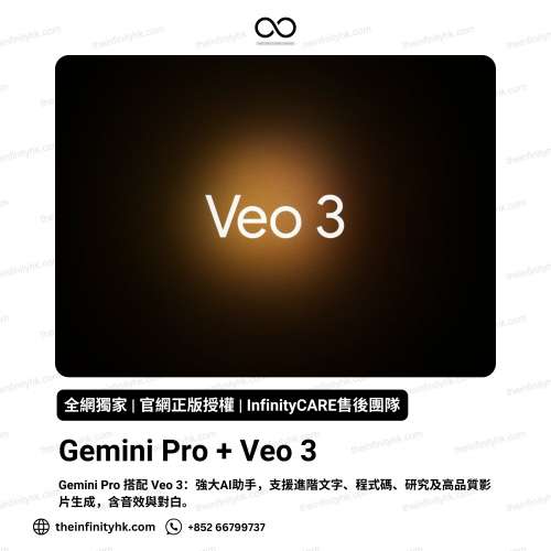 獨家👑 Gemini Pro with Veo 3 訂閱計劃｜AI | ChatGPT 吉卜力風格 Perplexity Pro...