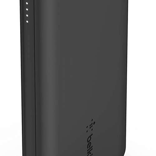 Belkin BoostCharge 3-Port Power Bank 10K + USB-A to USB-C Cable, BPB011bt, 全...