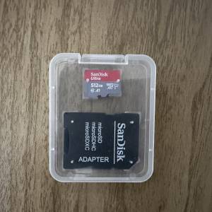 Sandisk Ultra 512GB A1 MicroSDXC 1 Switch可用 Micro SD Card 連 SD Card Adapter