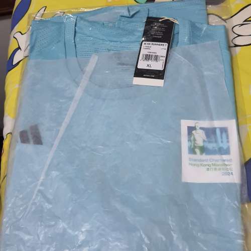 渣打馬拉松 2024 adidas T Shirt 全新 男裝 (XL)