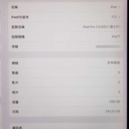 Apple iPad Pro 12.9吋 WiFi+Cellular 256GB (A1671) 極新