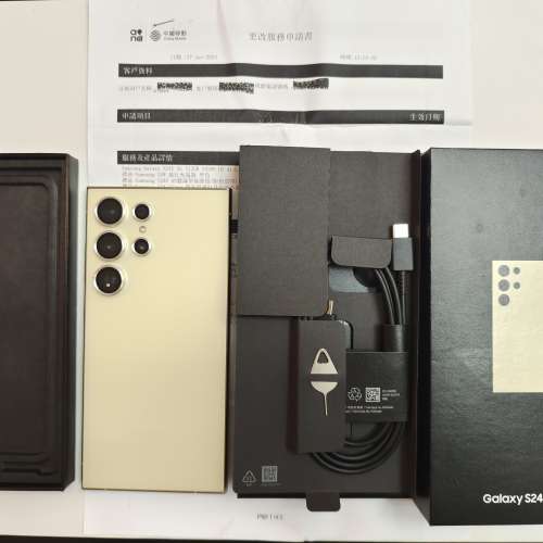 完美如新,512GB,香港行貨,鈦金屬黃Samsung s24u s24 ultra dual 雙卡 5G, 有盒有單