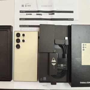 完美如新,512GB,香港行貨,鈦金屬黃Samsung s24u s24 ultra dual 雙卡 5G, 有盒有單