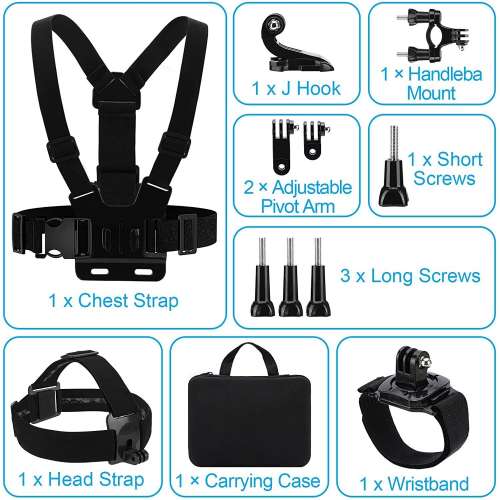 12 In1 Action Camera Accessories Basic Kit For GoPro Hero 12 Black 新手套裝