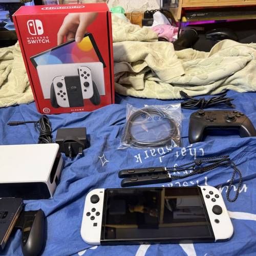Switch 白色OLED板+Pro手掣