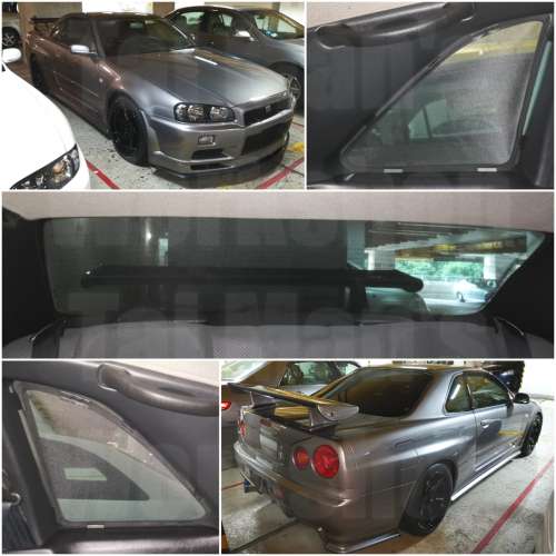 NISSAN SKYLINE GTR 濾光窗網太陽擋
