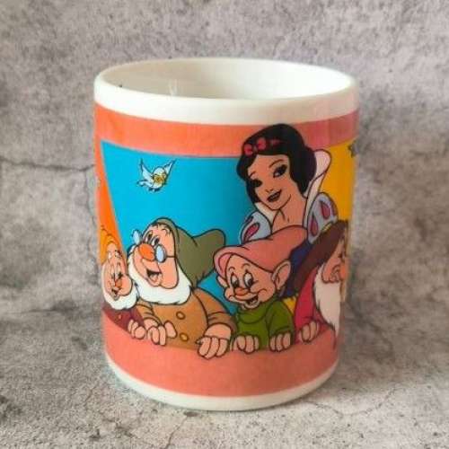 90%NEW DISNEY Snow White Seven Dwarfs Mug 雪姑七友 白雪公主 小矮人 陶瓷杯