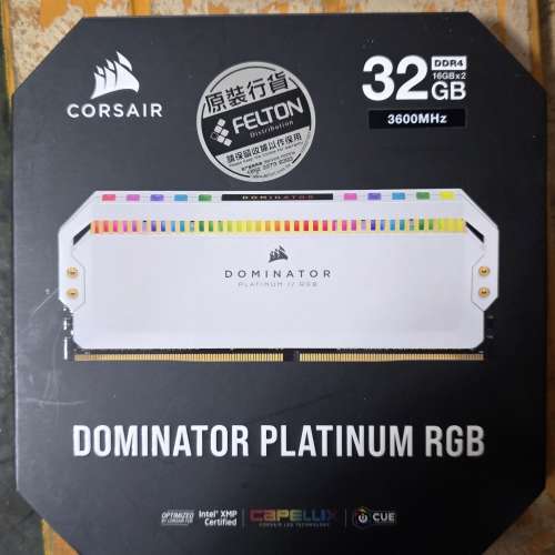 Corsair Dominator Platinum RGB 32GB(16GBx2) 3600MHz