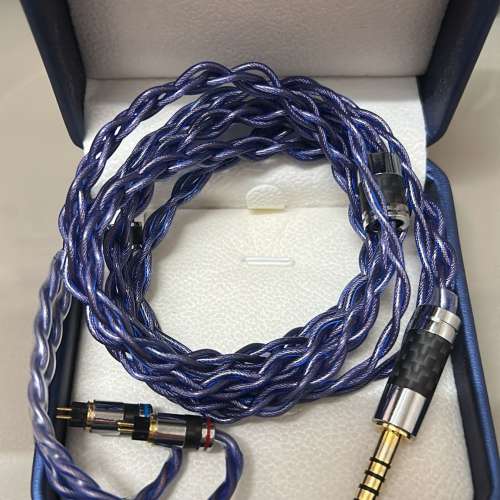 [限量1條](耳機線NAME:魅藍)石墨希合金，由石墨希+銅+銀組合而成，泰國耳機品牌線材...