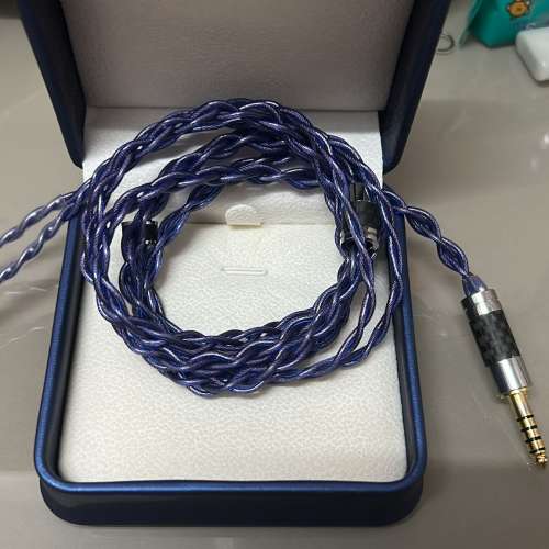 [限量1條](耳機線NAME:魅藍)石墨希合金，由石墨希+銅+銀組合而成，泰國耳機品牌線材...