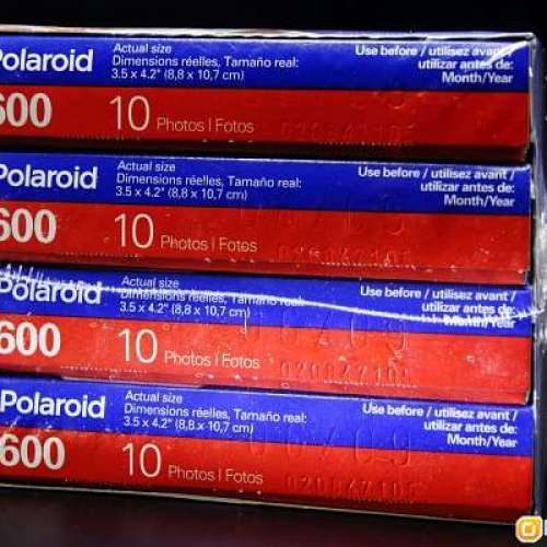 [十九年會員 信心之選] 原裝寶麗來4盒裝 (簡裝) 從未拆封 600 菲林 - ０６／０９ 到期