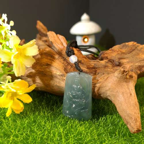 藍水觀音騎象無事牌