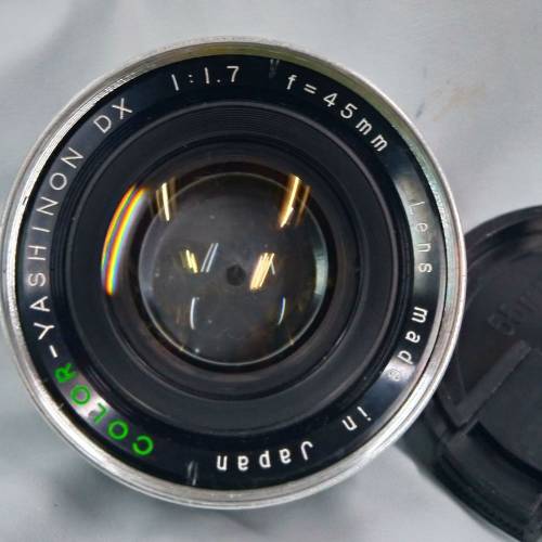 日本 45mm f1.7Color-Yashinon DX (拆自 Yashica electro35 菲林相機)已加M42牙(要...