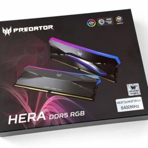 黑色Acer Predator Hera RGB DDR5-8400 48GB Kit (2x24GB)