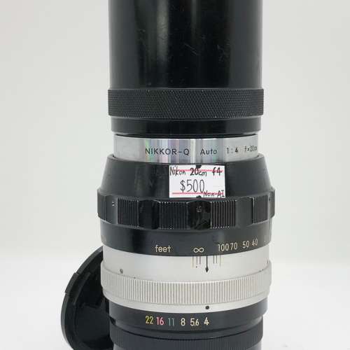 98% New Nikon 20cm F4 手動鏡頭, 深水埗門市可購買