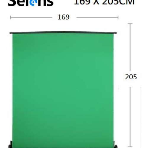 Selens 169cm(W) x 205cm(H) Roll Up Chromakey Background Set 背景屏幕易拉架