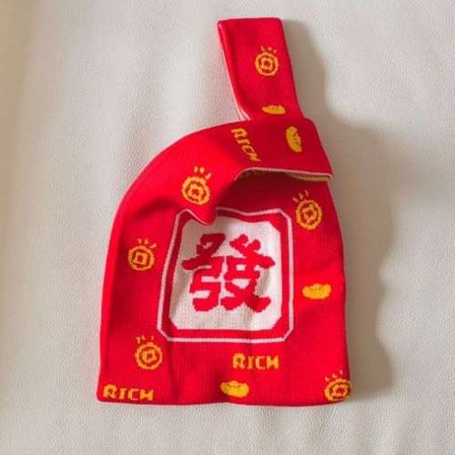 全新 紅色 發財 手挽袋 環保袋