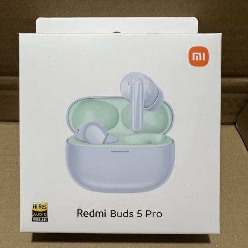 售$300，全新 紅米Buds 5 pro藍芽降噪耳機，紫色，香港小米一年原廠保養，港島區交...