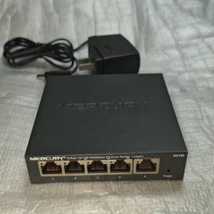 二手 水星 MERCURY 金屬殼 SG105 交換機 5埠 1000M Switch 5 Ports