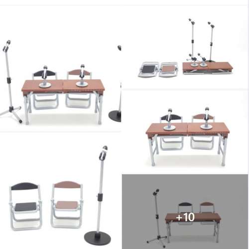 1:12 Two Interview Chairs and table