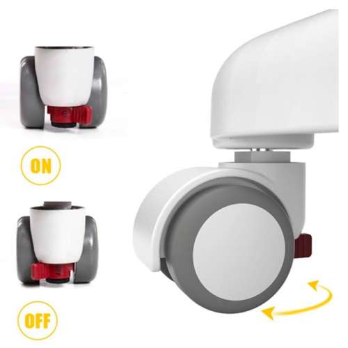 Self-Locking Chair Wheels Chair Stem Caster Wheels Replacement Smooth Rolling