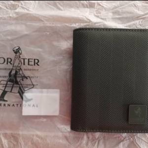 Porter 男/女裝 銀包 墨綠色 人字 斜紋 尼龍布