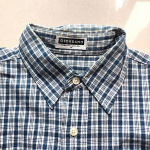 Giordano Men's checkers shirt 佐丹奴男裝長袖恤衫