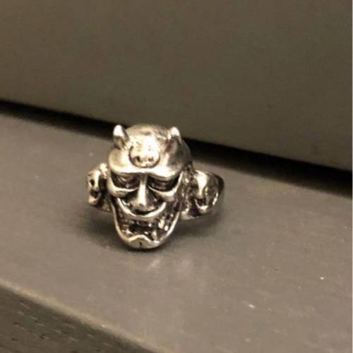 魔鬼 鬼面罩 面具 金屬 戒指 Ghost Devil mask metal ring