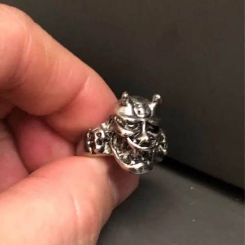 魔鬼 鬼面罩 面具 金屬 戒指 Ghost Devil mask metal ring