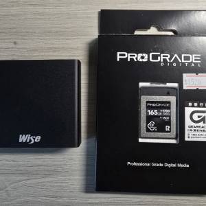 Prograde CFexpress Type B 165GB + Wise CFX / SD Card reader