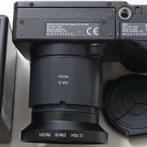 Ricoh GXR 機身 + S10 24-72mm F2.5 + 0.75x廣角鏡、可換鏡頭模塊(CCD感光元件)Lei...