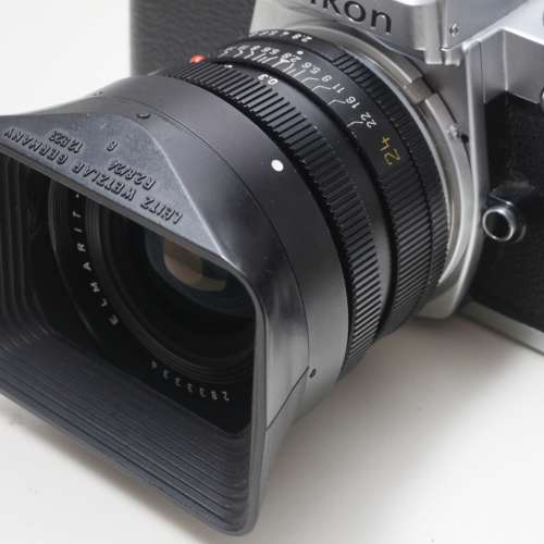 Leica 方形遮光罩12523 Black Hood for Elmarit-R 24mm f/2.8 (特別設計永不脫落)