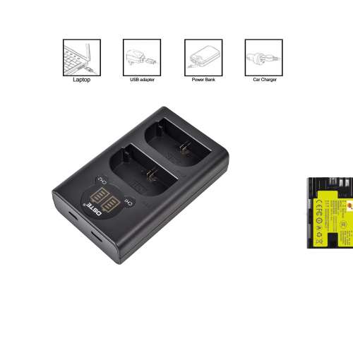 DSTE LP-E6 Fully Decoded Info-Lithium Battery With USB Charger For Canon 代用...