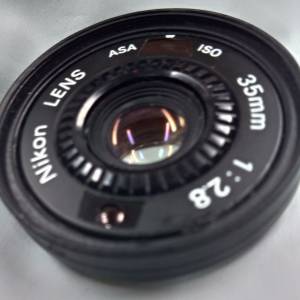 Nikon 35mm f2.8(Nikon L35 AF 菲林機仔拆下）已加金屬M42牙,方便加 對焦筒使用