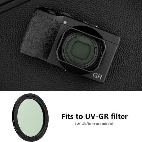 Haoge LH-GR3XH Metal Square Lens Cover for RICOH GRIIIX, GR3X and HDF Camera