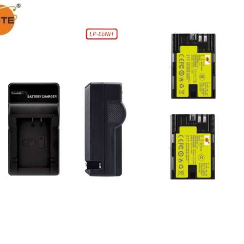 DSTE LP-E6NH Fully Decoded Info-Lithium Battery With AC Travel Charger For Canon