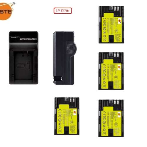 DSTE LP-E6NH Fully Decoded Info-Lithium Battery With AC Travel Charger For Canon