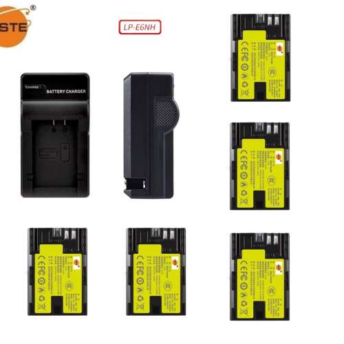 DSTE LP-E6NH Fully Decoded Info-Lithium Battery With AC Travel Charger For Canon