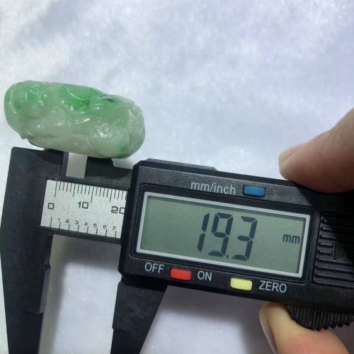 A貨翡翠花青種戒指