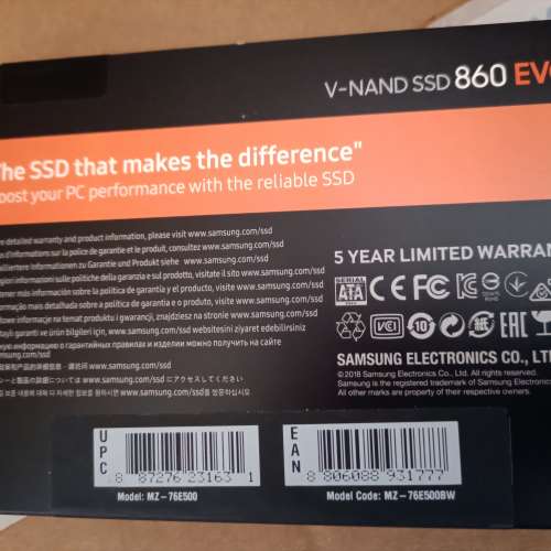 Samsung 860 EVO 500GB 2.5" SATA3 SSD